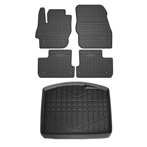 Mazda 3 Floor-Trunk Mats - Omac - El-Toro & YPS - Black - '10-'13